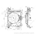 12 Volt radiator fan for BENZ SMART